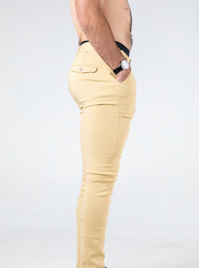 Stretch Chinos Cream Skinny Fit