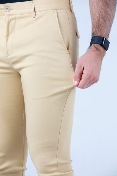 Stretch Chinos Cream Skinny Fit