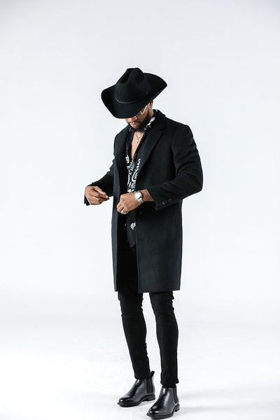 Varce Black Wool Coat Coat