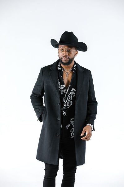 Varce Black Wool Coat Coat