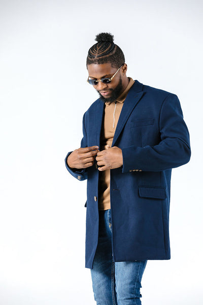Varce Navy Wool Coat Coat
