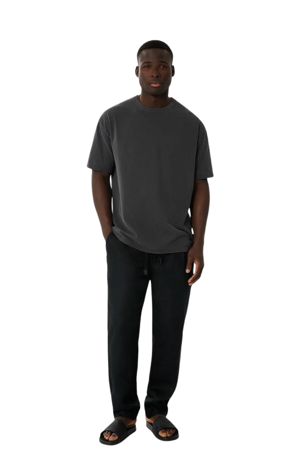 Industrie The New Capri Linen Pant - Black