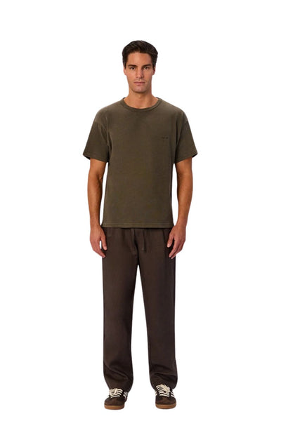 Industrie The Catania Linen Pant - Dark Fern