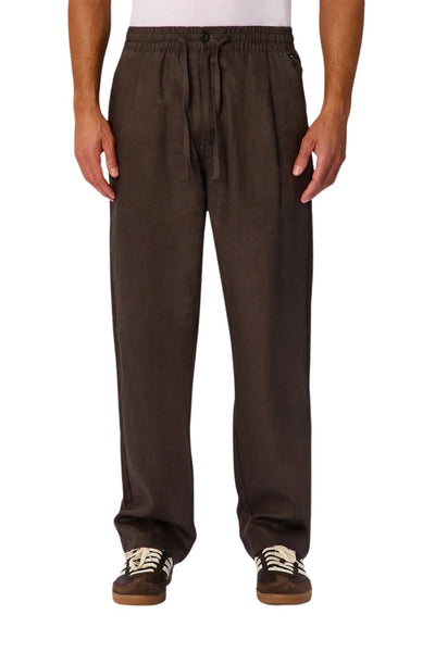 Industrie The Catania Linen Pant - Dark Fern