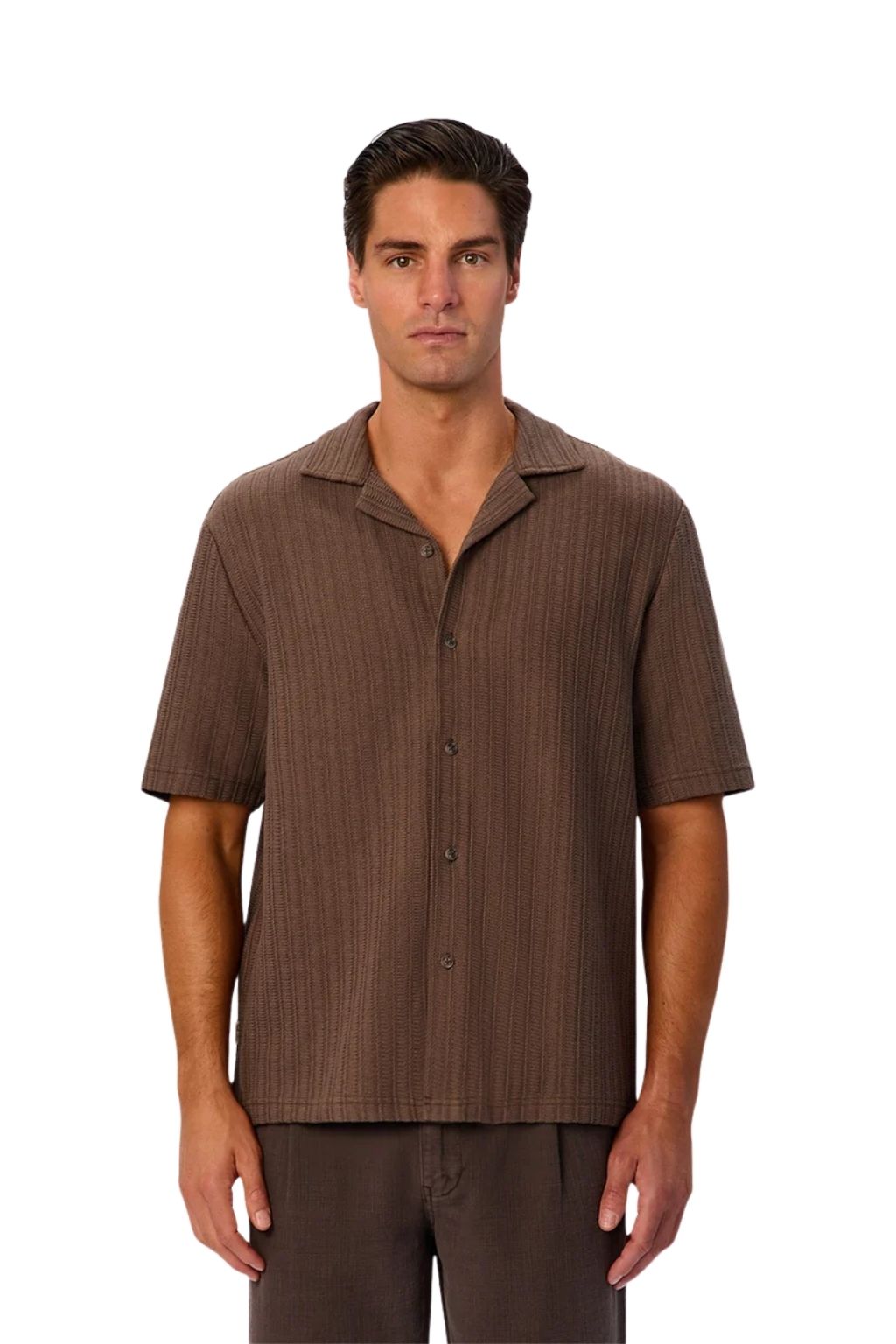 Industrie The Cortina Short Sleeve Shirt - Mocha 25