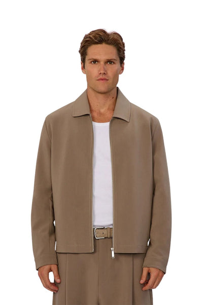 Industrie The Lusso Bomber Jacket - Sandrift