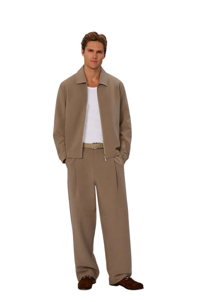 Industrie The Lusso Bomber Jacket - Sandrift
