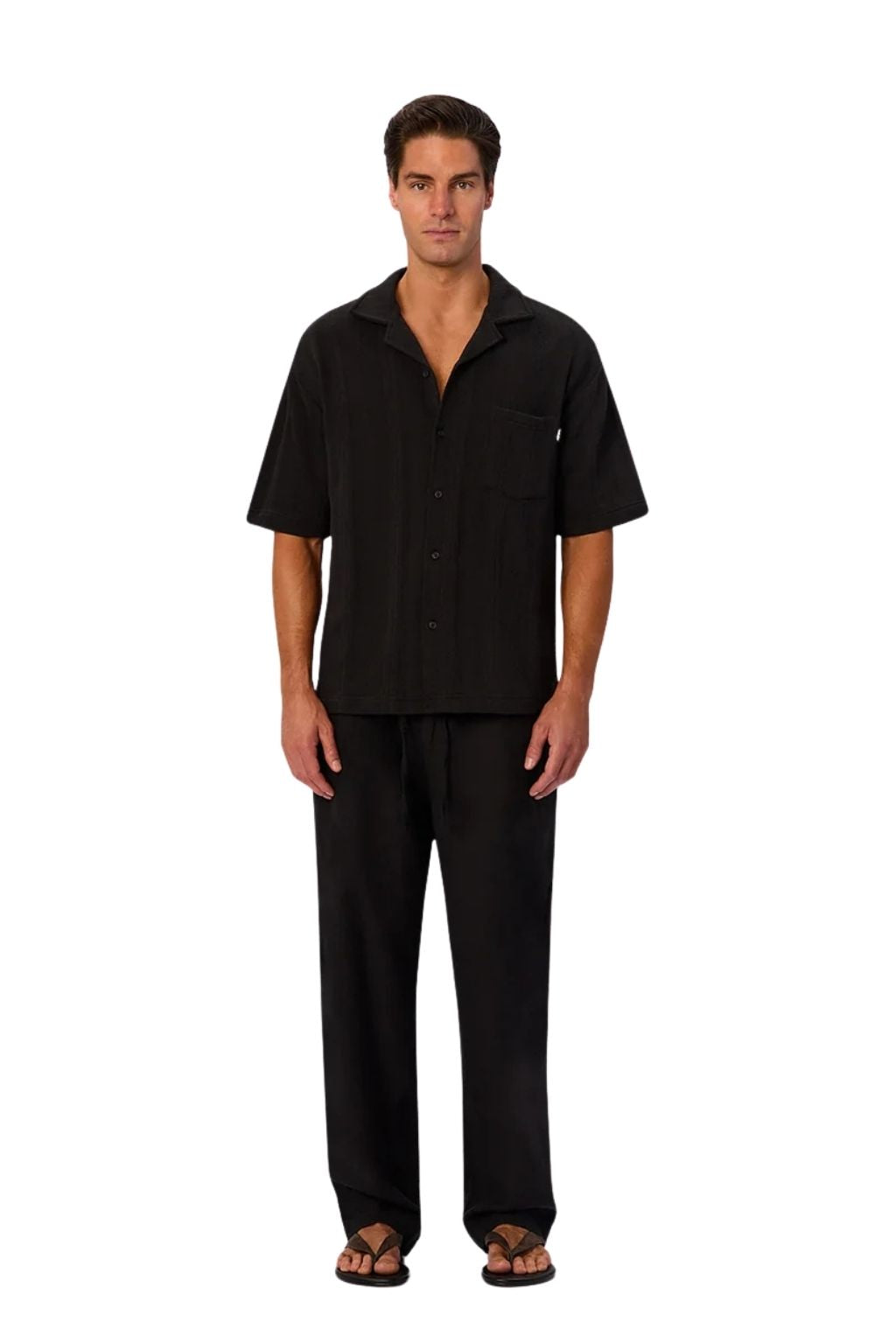Industrie The Malaga Short Sleeve Shirt - Black