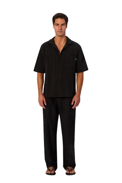 Industrie The Malaga Short Sleeve Shirt - Black