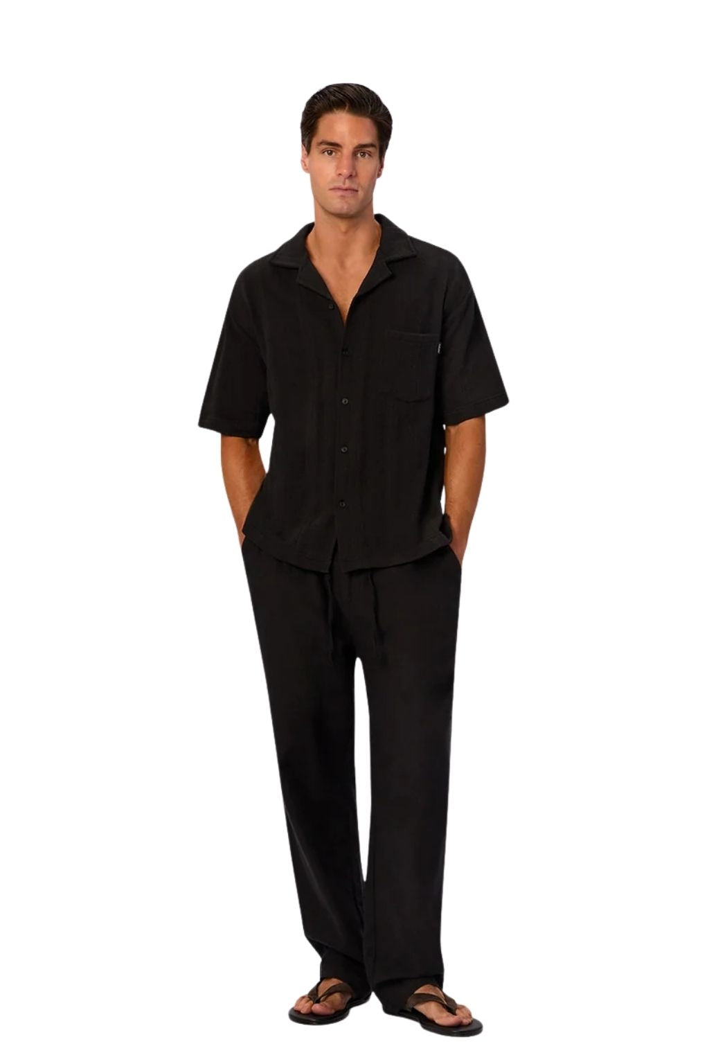 Industrie The Malaga Short Sleeve Shirt - Black
