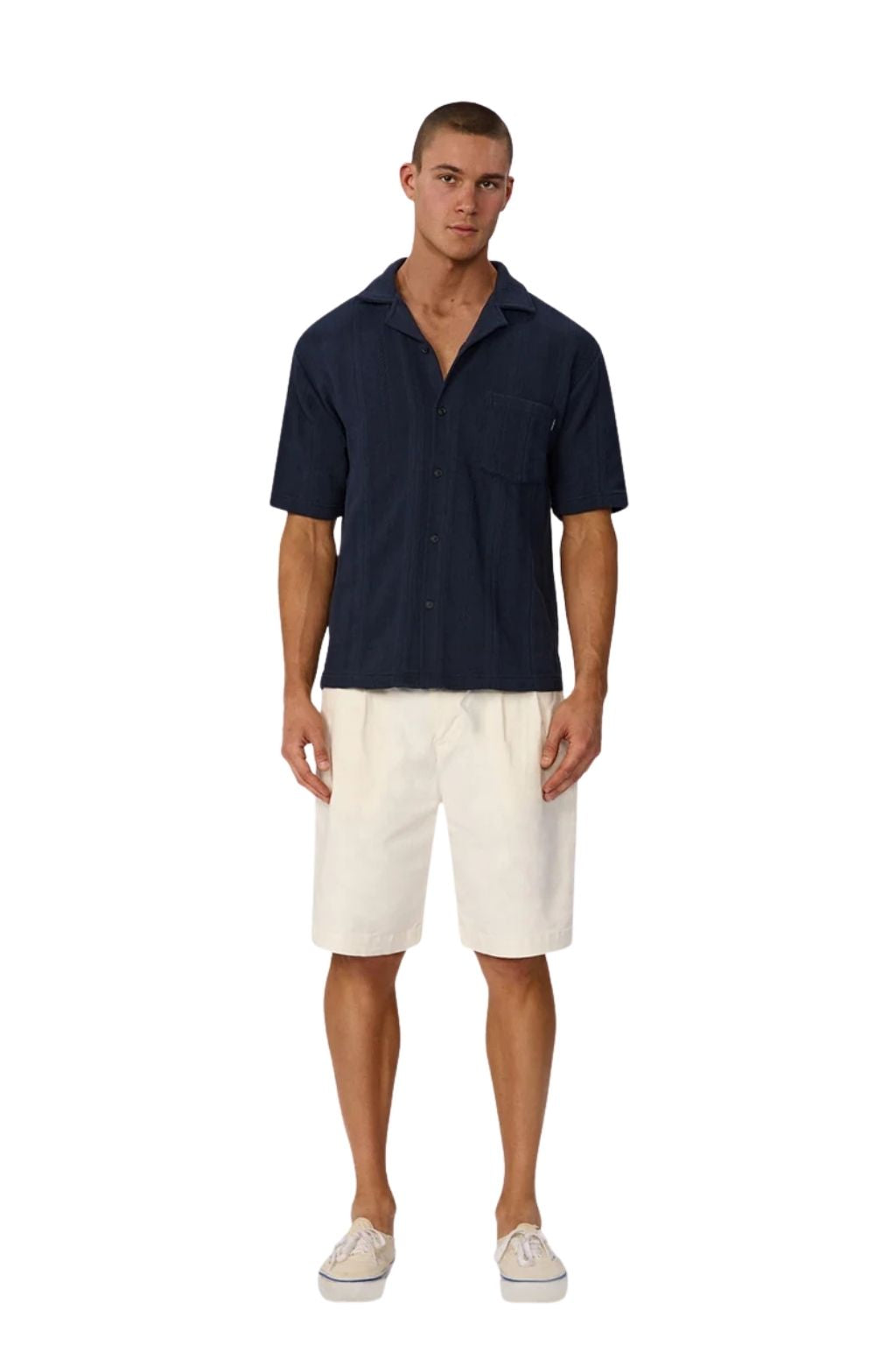 Industrie The Malaga Short Sleeve Shirt - New Navy