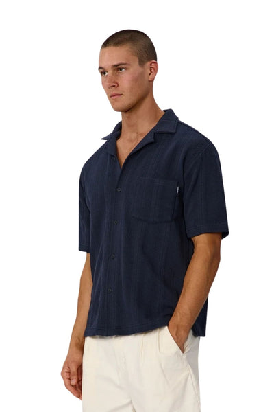 Industrie The Malaga Short Sleeve Shirt - New Navy