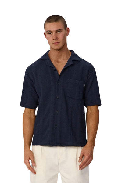 Industrie The Malaga Short Sleeve Shirt - New Navy