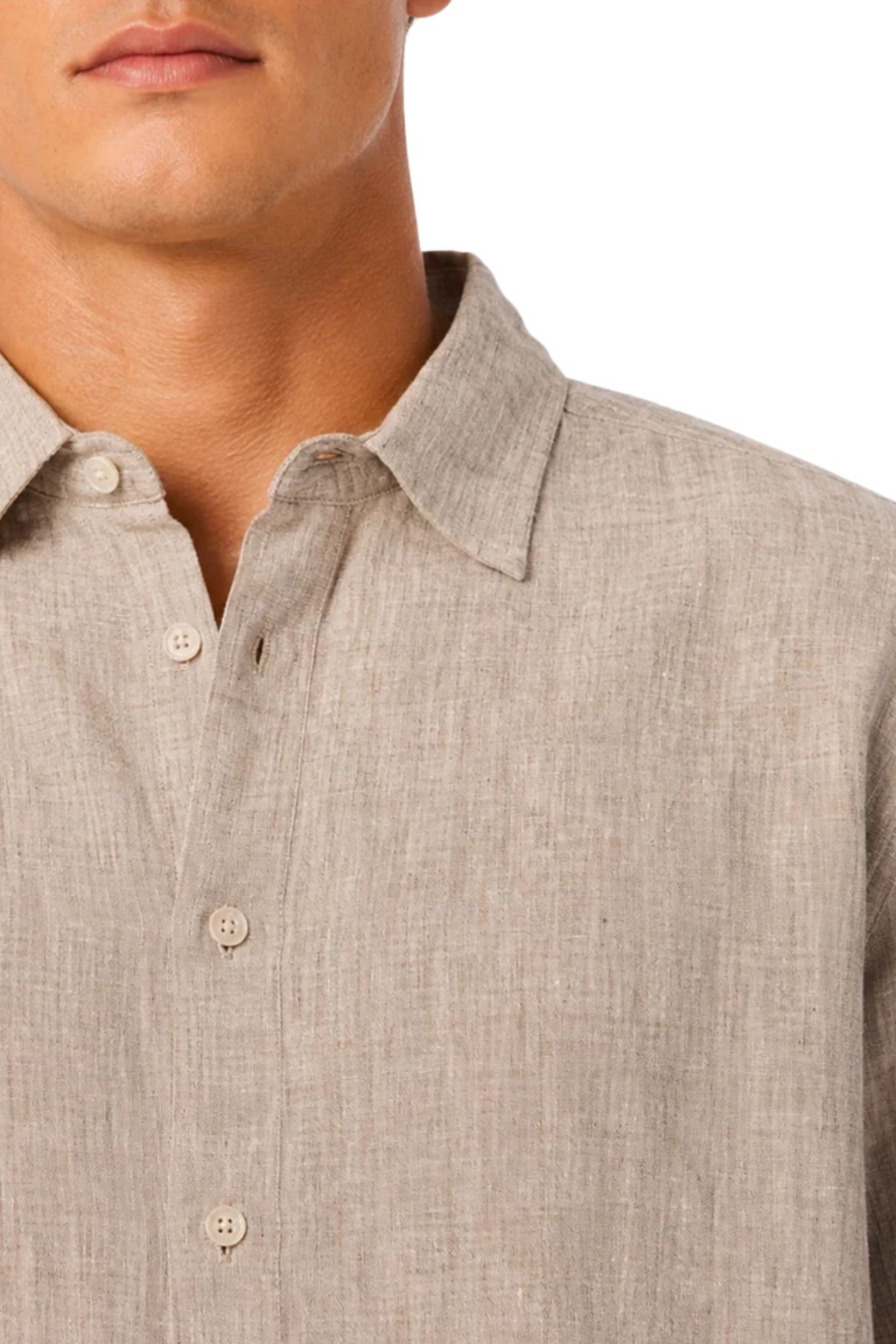 Industrie The St Martins Linen Long Sleeve Shirt - Ebony