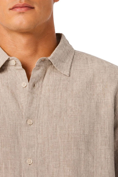 Industrie The St Martins Linen Long Sleeve Shirt - Ebony