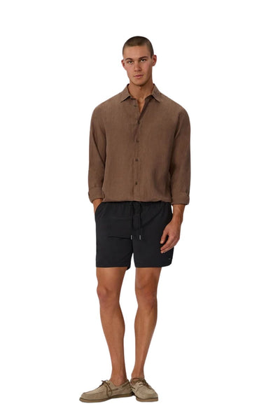 Industrie The St Martins Linen Long Sleeve Shirt - Macchiato