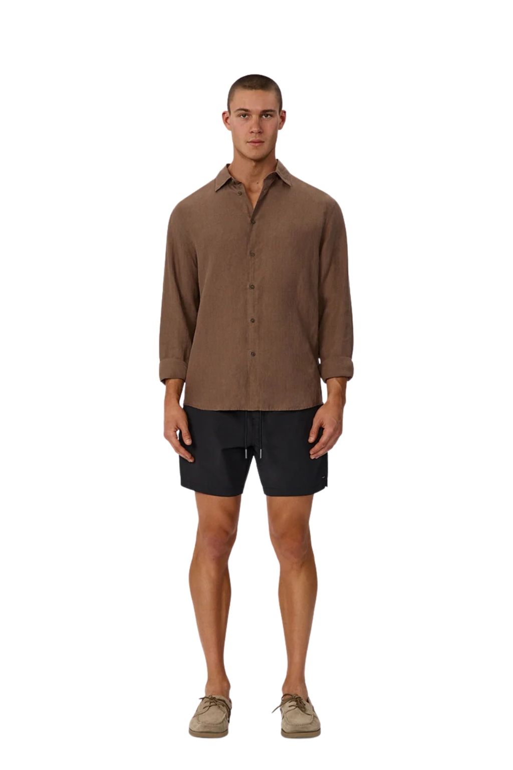 Industrie The St Martins Linen Long Sleeve Shirt - Macchiato