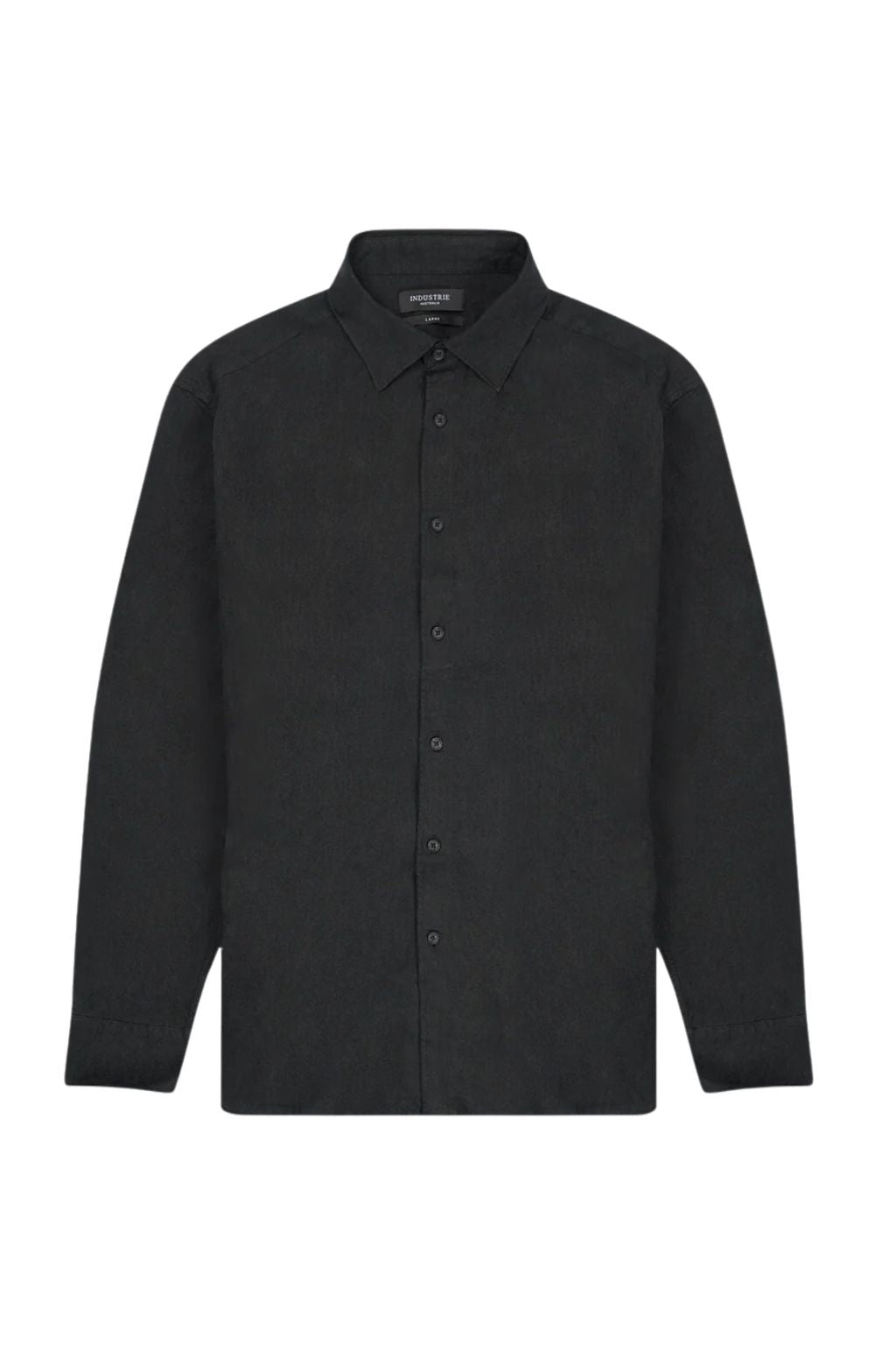 Industrie The St Martins Linen Long Sleeve Shirt - Black