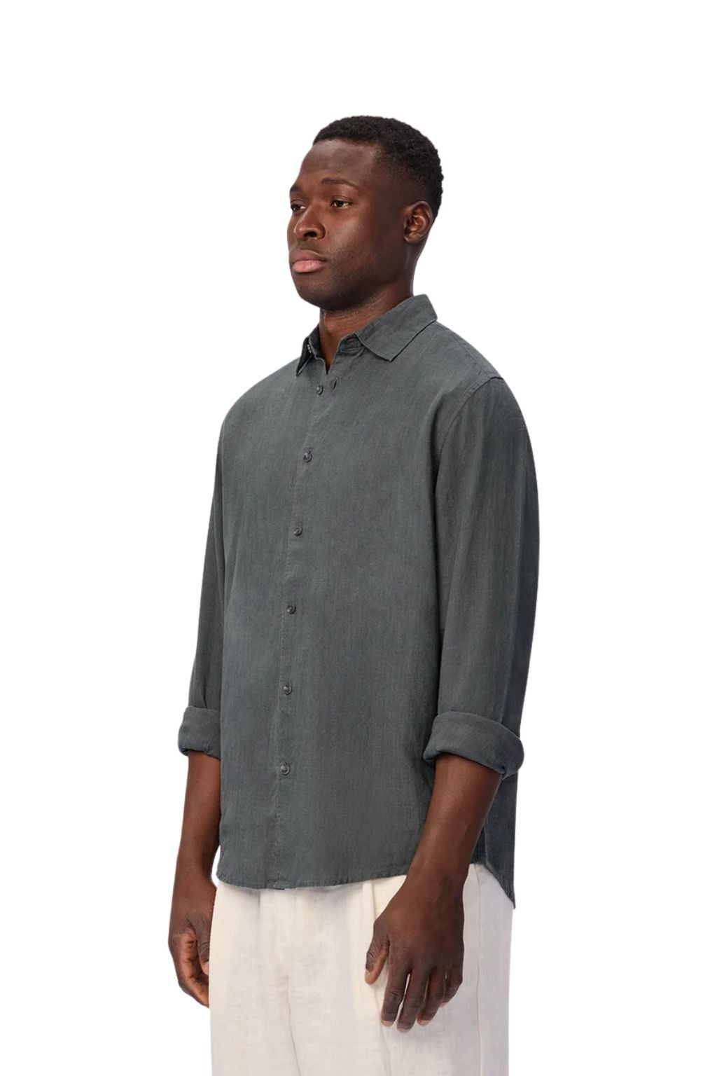 Industrie The St Martins Linen Long Sleeve Shirt - Elm