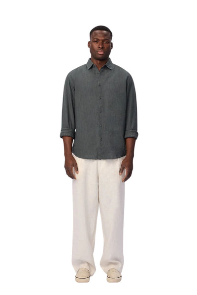 Industrie The St Martins Linen Long Sleeve Shirt - Elm