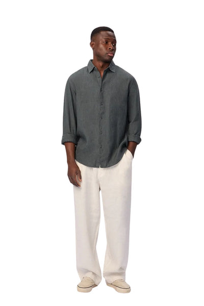 Industrie The St Martins Linen Long Sleeve Shirt - Elm