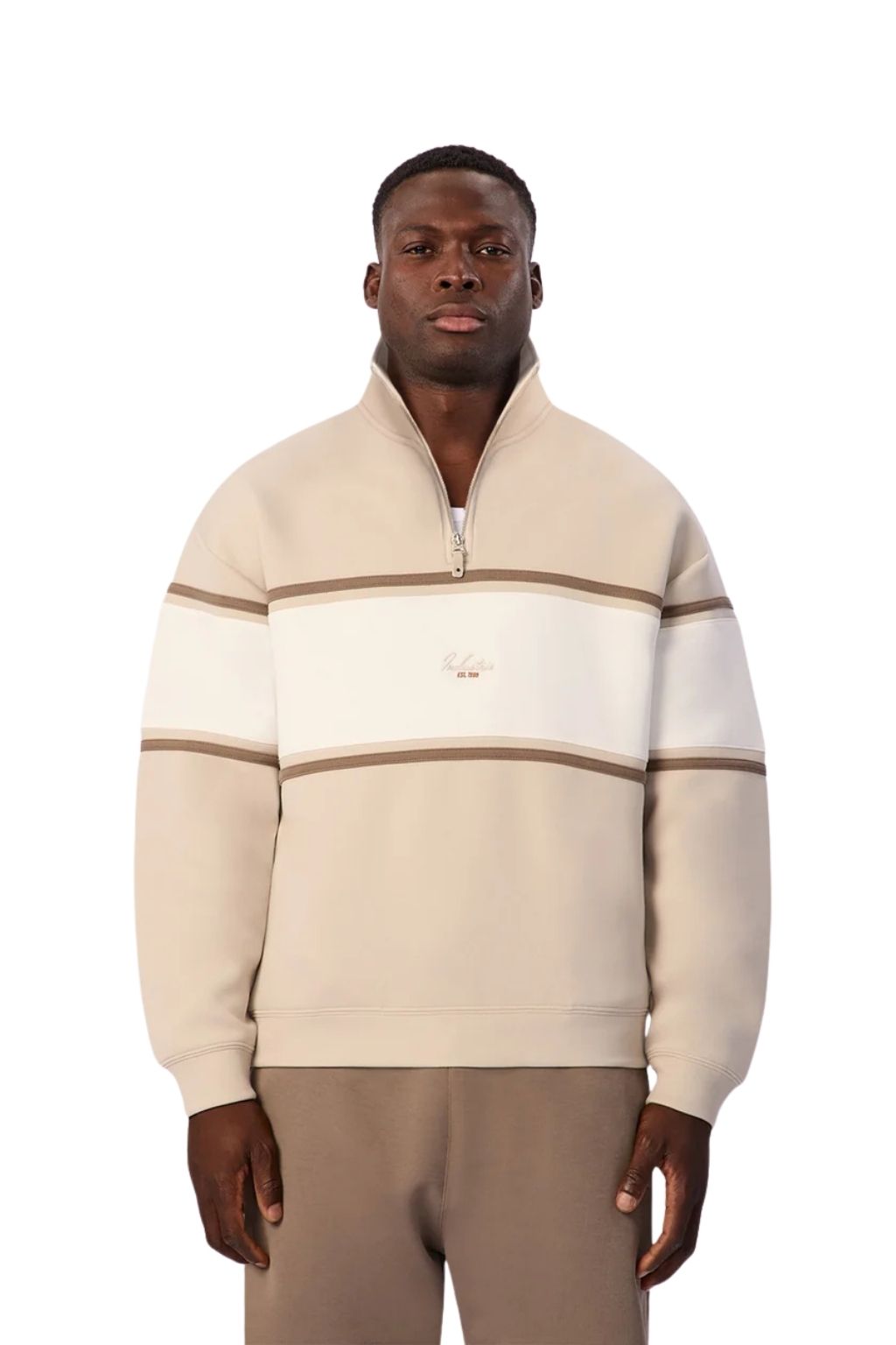 Industrie The Tech Southend Track Top -  Dune/Off White Combo