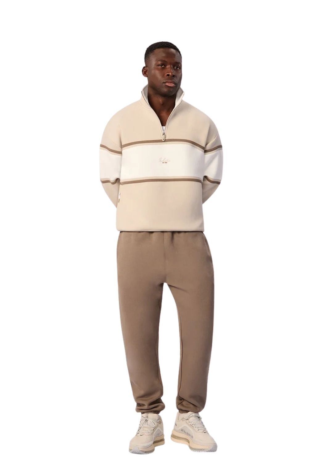 Industrie The Tech Southend Track Top -  Dune/Off White Combo