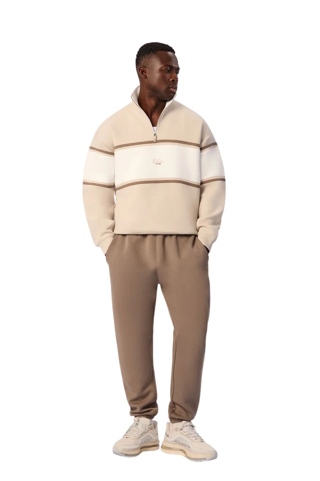 Industrie The Tech Southend Track Top -  Dune/Off White Combo