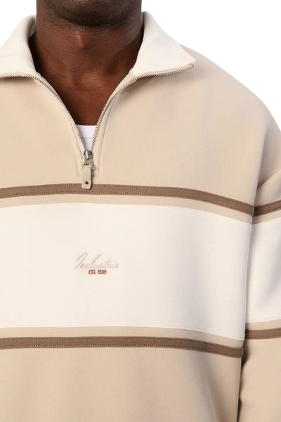 Industrie The Tech Southend Track Top -  Dune/Off White Combo