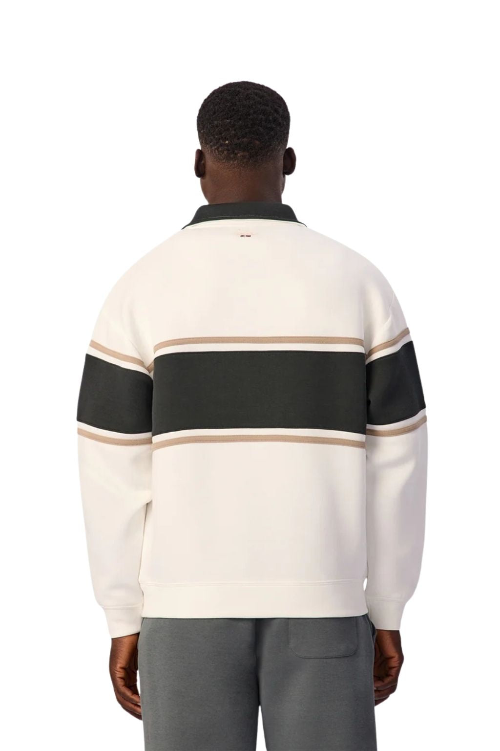 Industrie The Tech Southend Track Top - Off White/Elm Combo