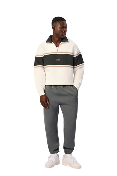 Industrie The Tech Southend Track Top - Off White/Elm Combo