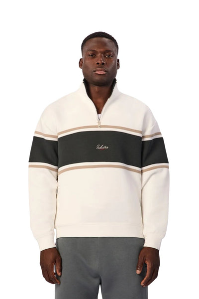 Industrie The Tech Southend Track Top - Off White/Elm Combo