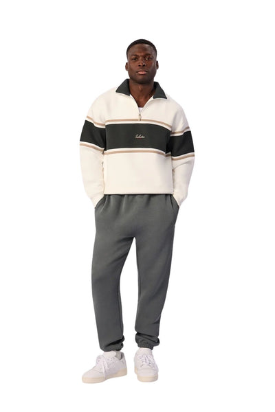 Industrie The Tech Southend Track Top - Off White/Elm Combo
