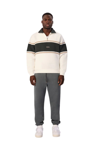 Industrie The Tech Southend Track Top - Off White/Elm Combo