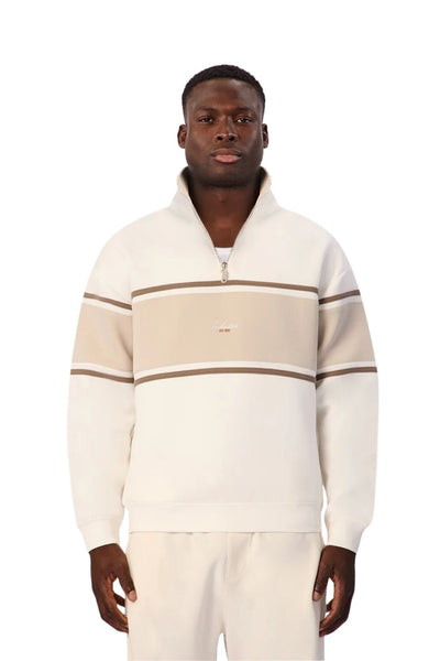 Industrie The Tech Southend Track Top - Off White/Dune Combo