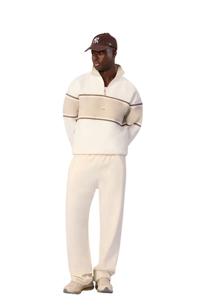Industrie The Tech Southend Track Top - Off White/Dune Combo