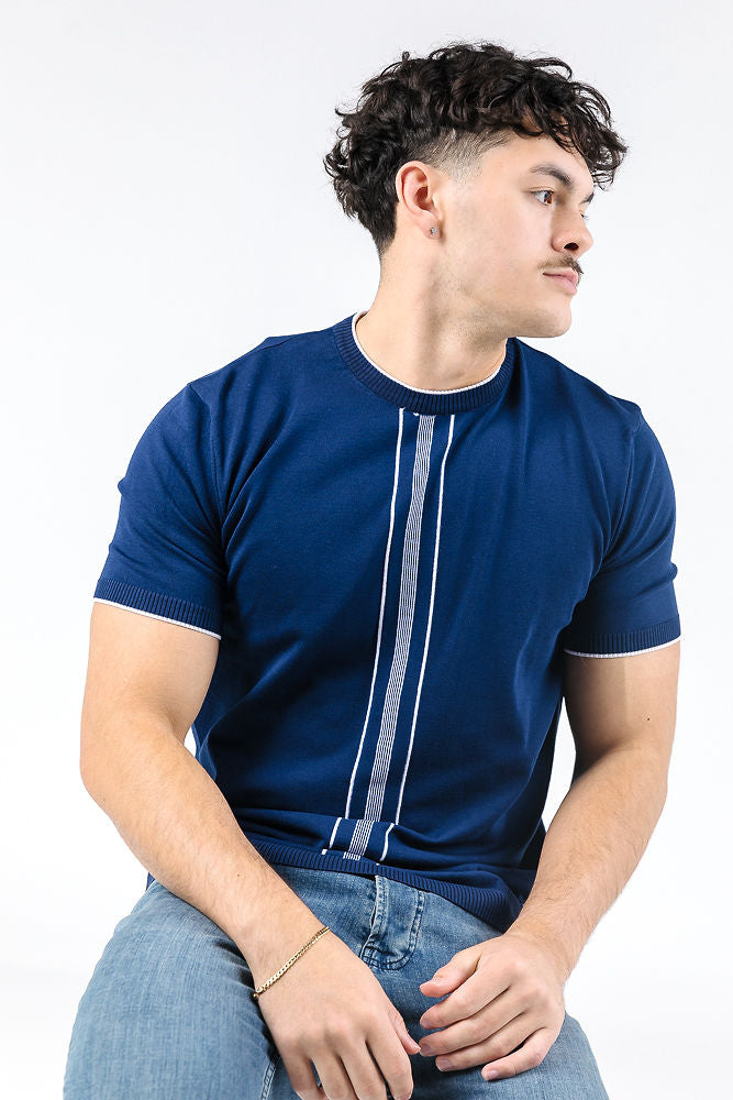 Ivteks Blue Striped Tee