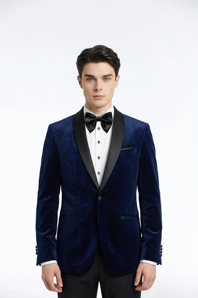 JA Tuxedo Navy Velvet Jacket