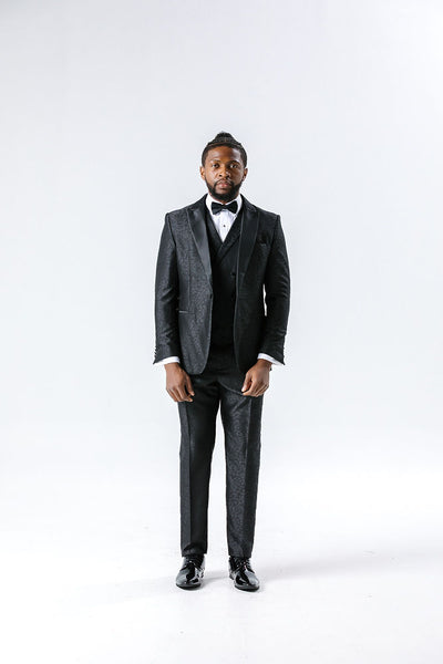 Paisley Black Suit Jacket Jacket