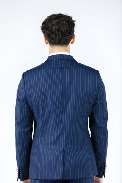 Beckham Navy Pinstripe Suit Jacket Jacket