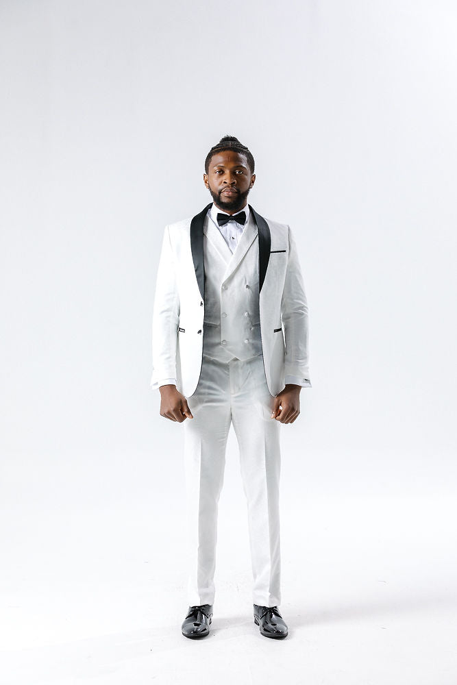Paisley White Suit Jacket Jacket