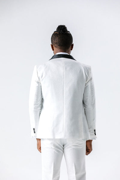 Paisley White Suit Jacket Jacket
