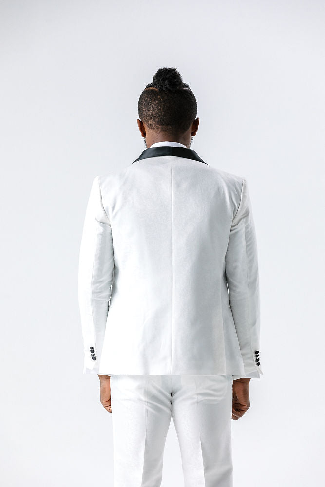 Paisley White Suit Jacket Jacket