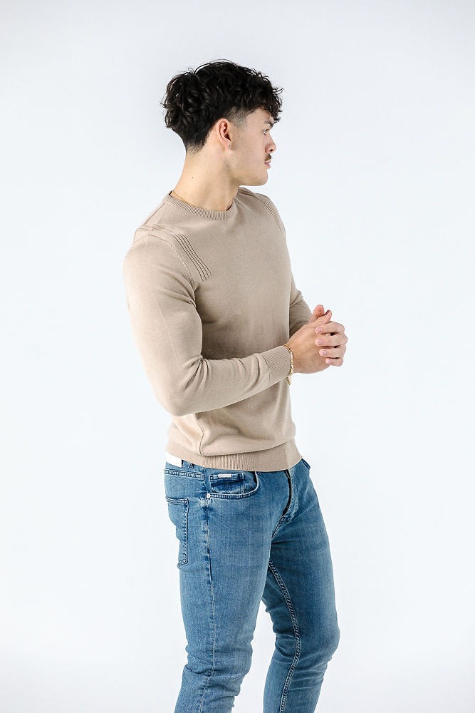 Tony Montana Beige Knit Jumpers