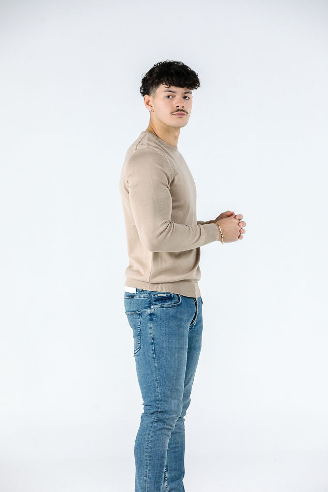 Tony Montana Beige Knit Jumpers