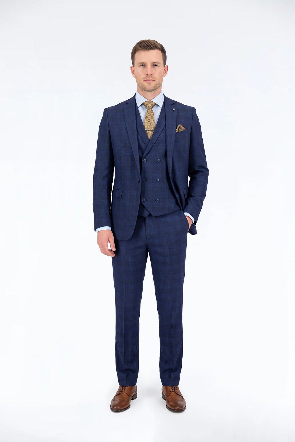 Leo Navy Waistcoat