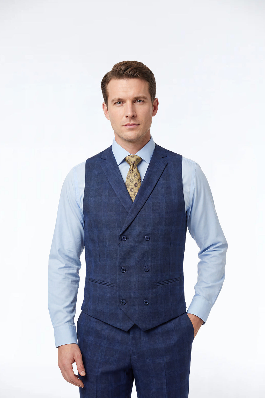 Leo Navy Waistcoat