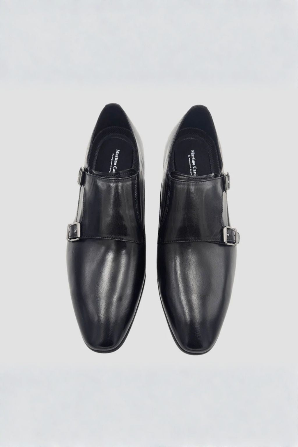 Martino Carolus Carlos Black Double Monk Strap Dress Shoe