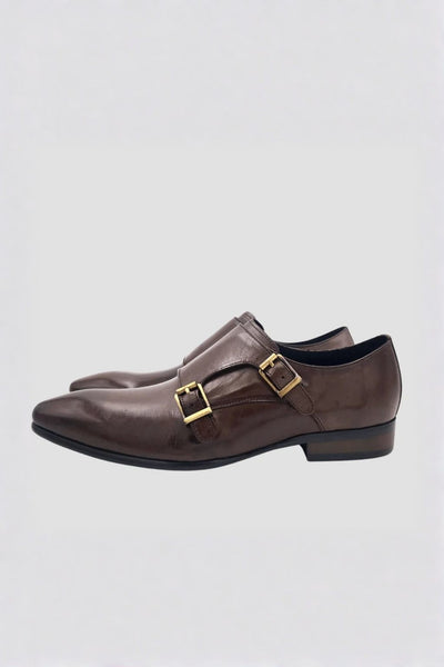 Martino Carolus Carlos Brown Double Monk Strap Dress Shoe