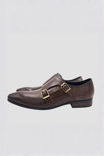 Martino Carolus Carlos Brown Double Monk Strap Dress Shoe